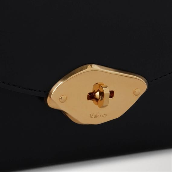 Mulberry Lana Top Handle Black High Gloss Leather